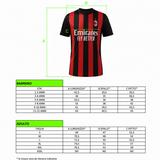 Completo Calcio AC Milan Personalizzabile – Replica Campionato Serie A – Maglia, Pantaloncino e Calzettoni – PS 40482-C-01