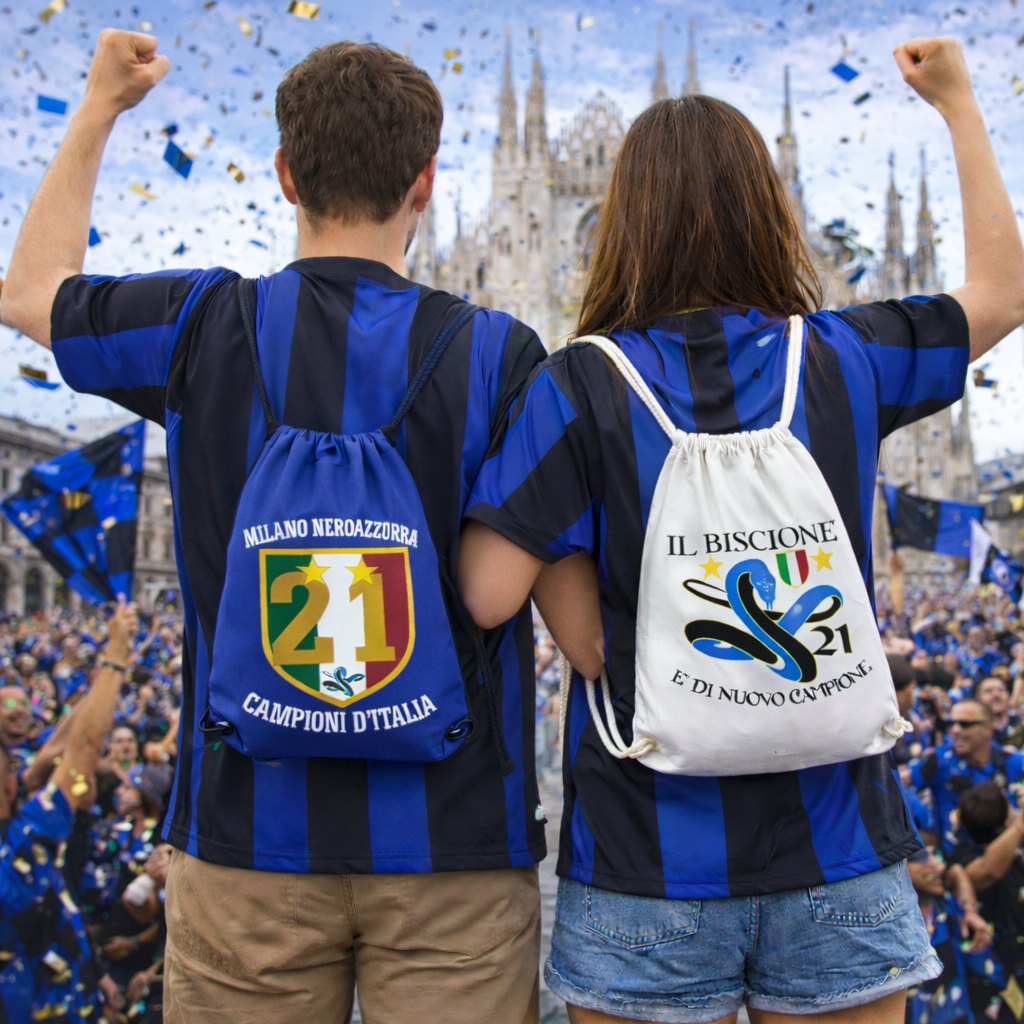 Sacca Portatutto Inter Campione d’Italia 2025/2026 – Scudetto N°21 – PS 37967-INT-01