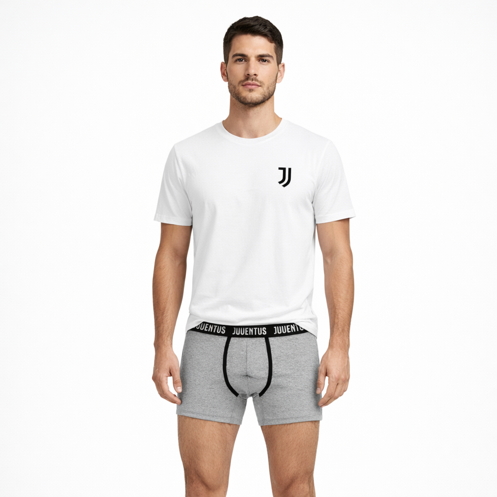 Set Intimo Juve Corto Cotone & Elastan – Maglia + Boxer Ufficiale Juventus FC  – PS 10308