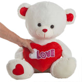 Peluche Gigante Orso Bianco con Cuore Luminoso – 75 cm Cod. PS 40283