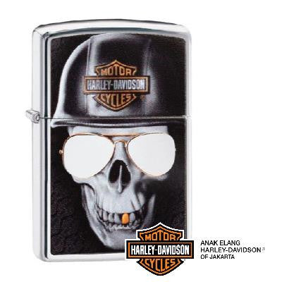 Accendino Zippo Harley-Davidson Skull Chrome – Made in USA – PS 11996