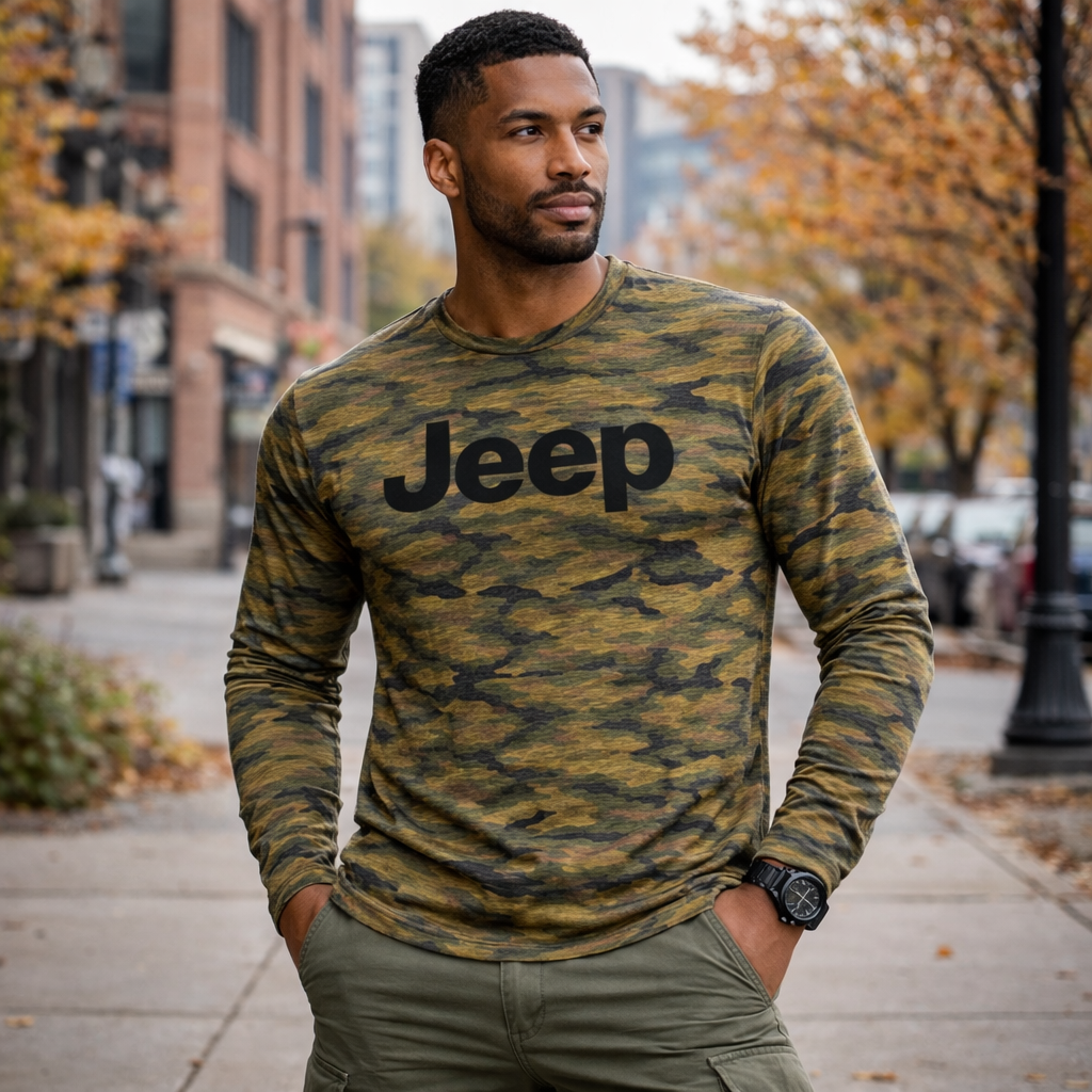 T-Shirt Jeep Manica Lunga – Prodotto Ufficiale – PS 14600