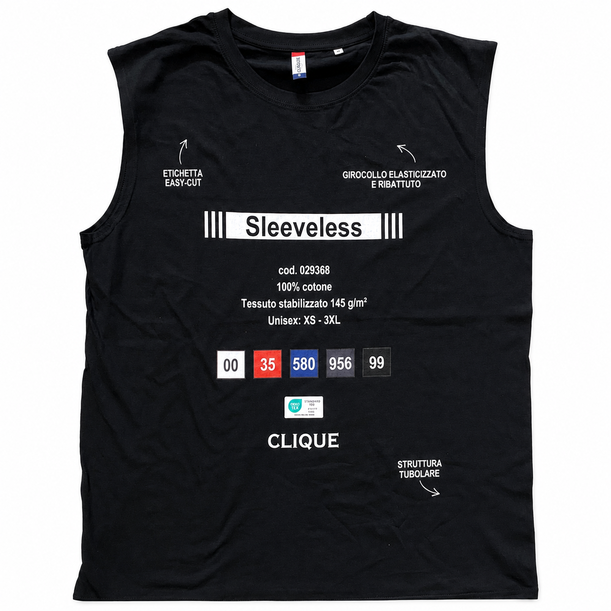 T-shirt Smanicata Unisex in Cotone / Canotta Personalizzabile  – PS 29999