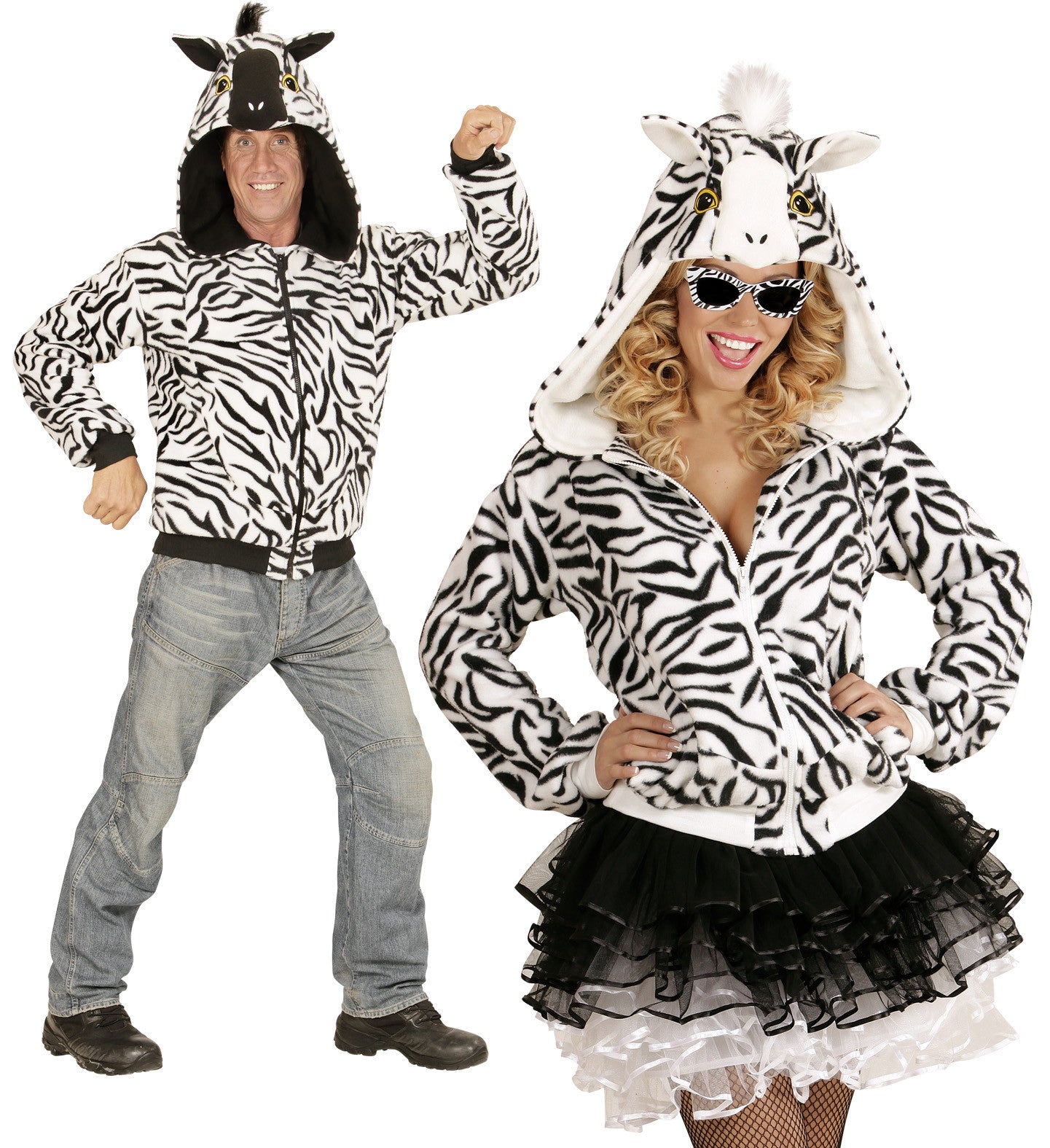 Felpa Zebra Unisex – Travestimento Carnevale Da Animale – PS 22774