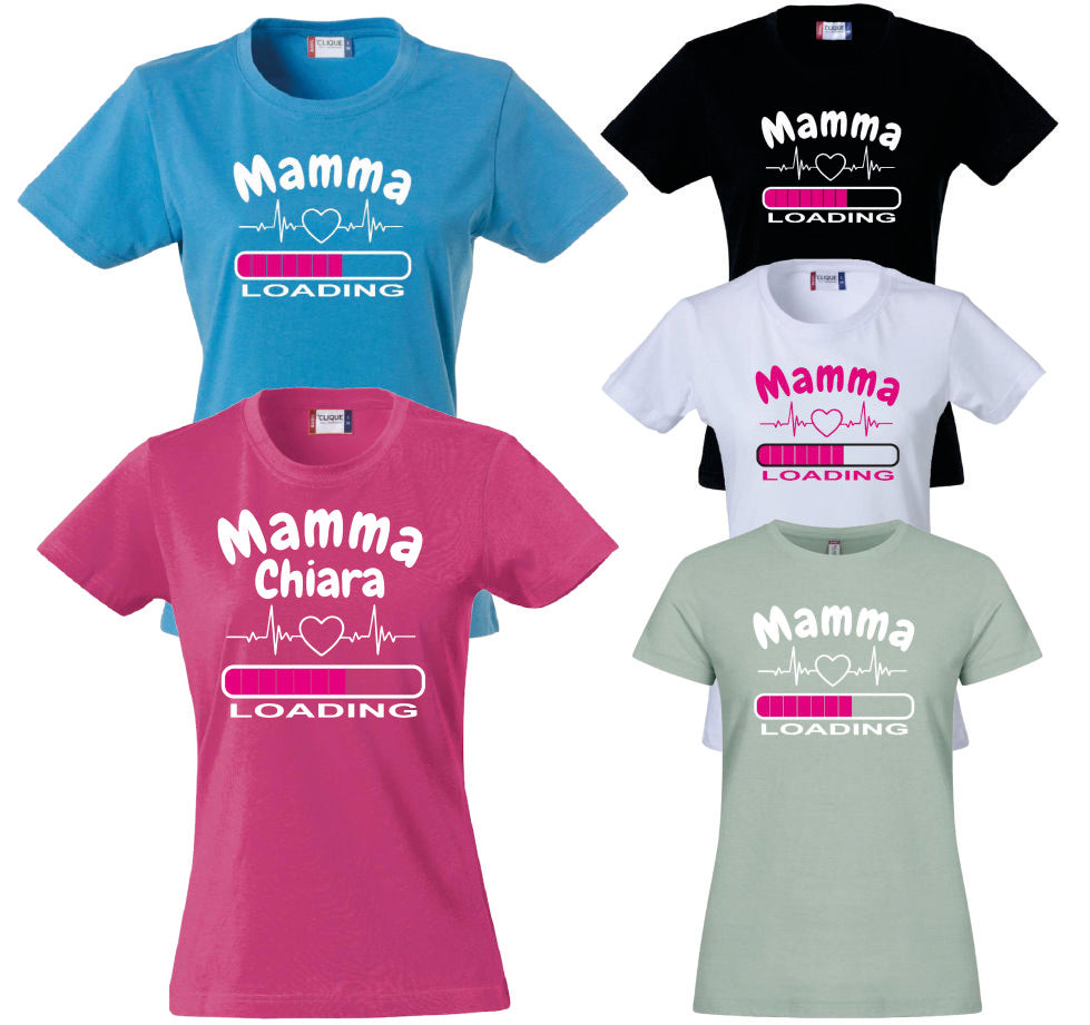 T-Shirt Personalizzabile Donna “Mamma loading...” – Festa della mamma – PS 28870-018