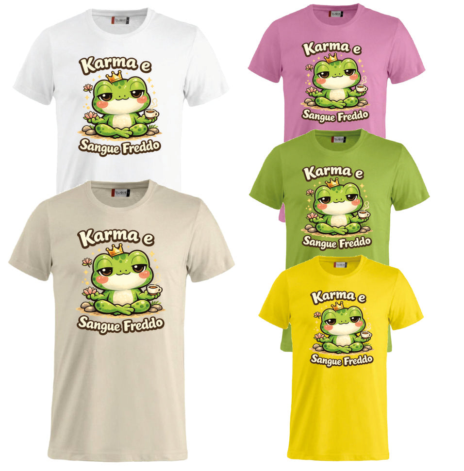 T-shirt Adulto e Bambino Unisex – Rana Karma e sangue freddo - PS 27431-A140