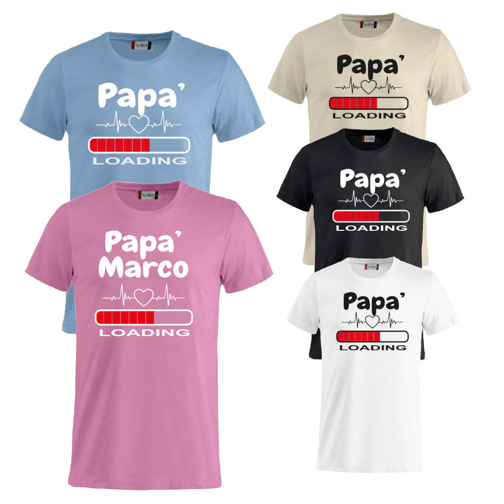 T-Shirt Personalizzabile Unisex “Papà loading...” – Festa del papà – PS 27431-A055