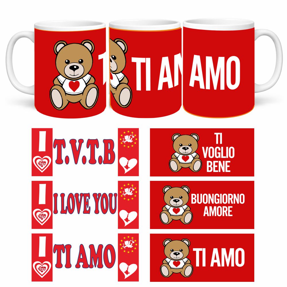 Tazza Regalo Orsetto / Targa – San Valentino – PS 09370-2007