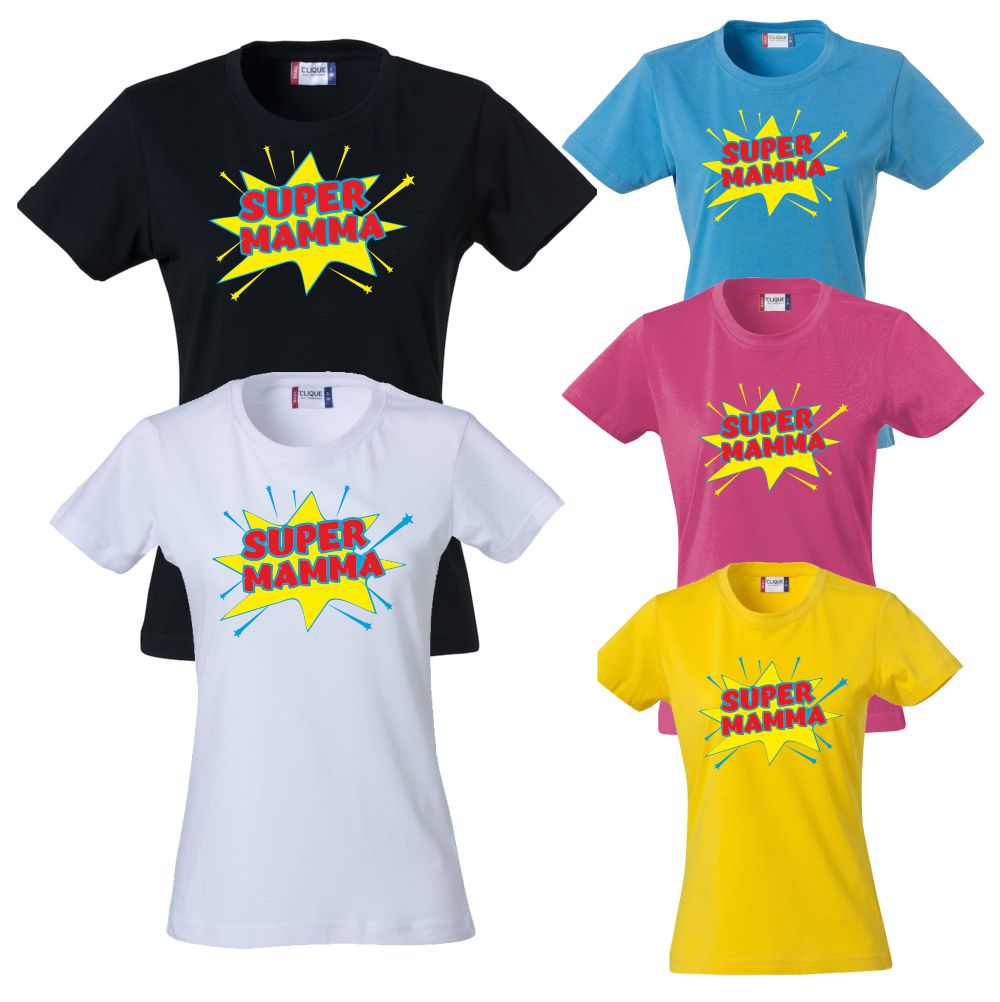 T-Shirt Donna “Super Mamma” – Festa della mamma – PS 28870-A-037-Mamma
