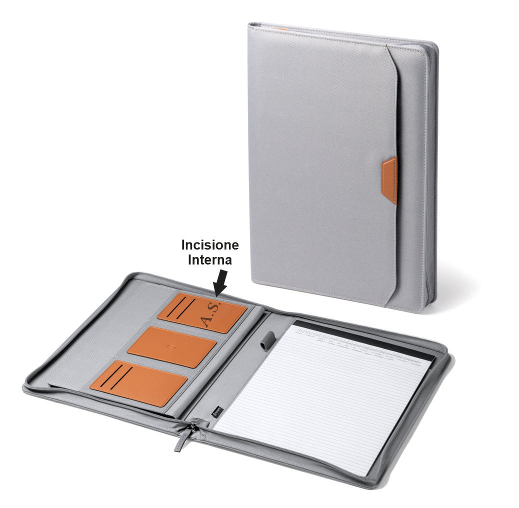 Cartellina Multiuso A4 VELIZ con Zip Personalizzabile con Laser – PS 04270