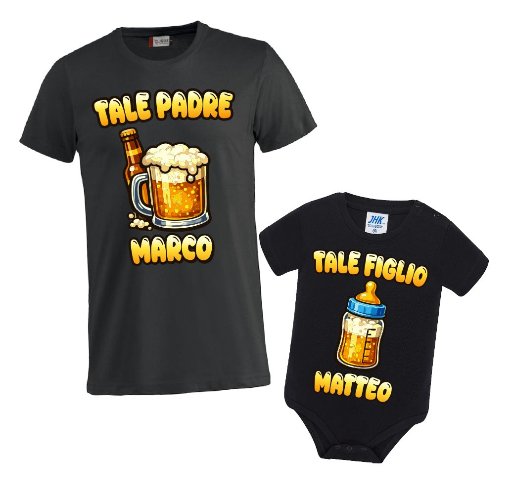 Tshirt e Body "Tale padre, Tale Figlio/a"  – Festa del papà – PS 27431-A141 / 28181-141