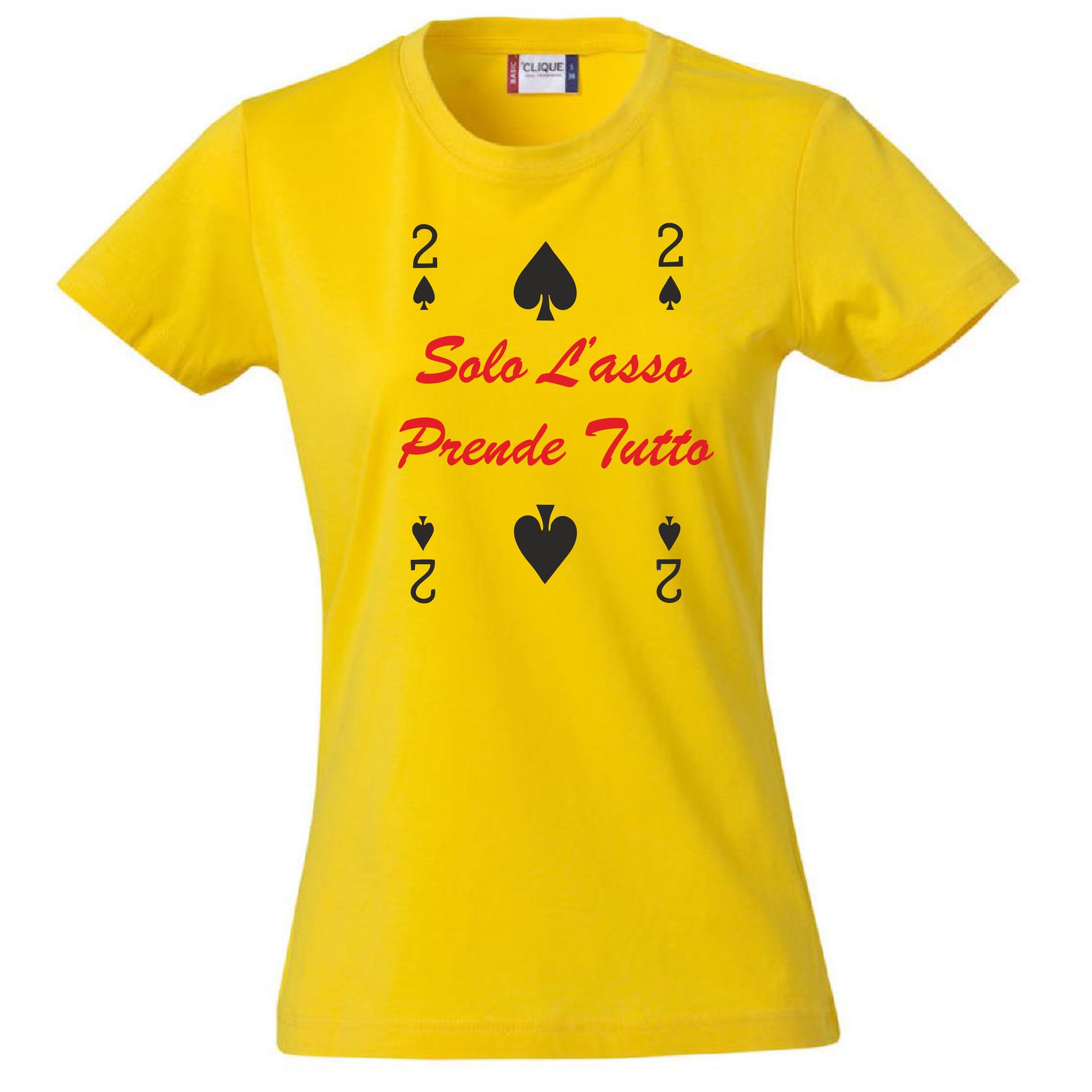 T-Shirt Donna “2 di Picche – Solo l’Asso Prende Tutto” – PS 28870-005