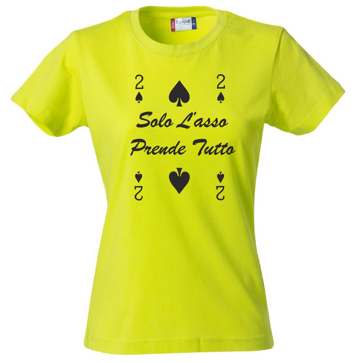 T-Shirt Donna “2 di Picche – Solo l’Asso Prende Tutto” – PS 28870-005