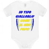 Body Neonato Tifosi Calcio Personalizzabile Roma Napoli Torino o La Tua Squadra Del Cuore 100% Cotone PS 28180-0041 PRS