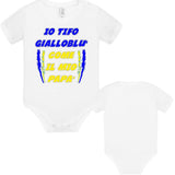 Body Neonato Tifosi Calcio Personalizzabile Roma Napoli Torino o La Tua Squadra Del Cuore 100% Cotone PS 28180-0041 PRS