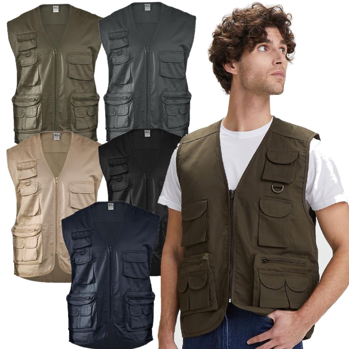 Gilet Multitasche Adulto – Outdoor, Lavoro, Pesca – Personalizzabile PS 00007 PRS