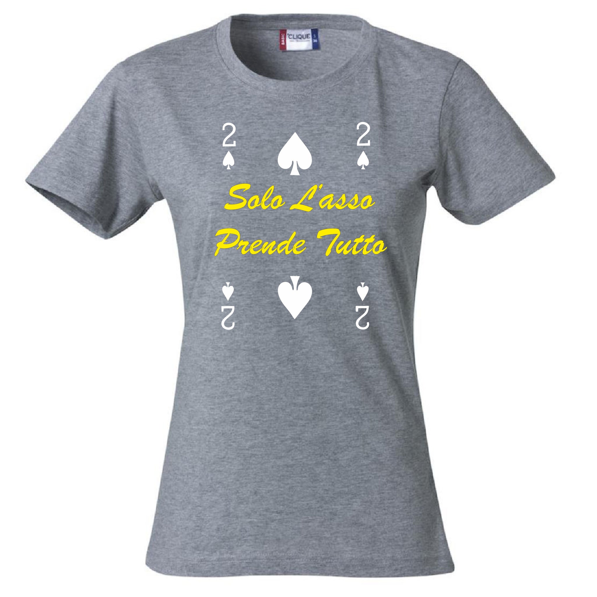 T-Shirt Donna “2 di Picche – Solo l’Asso Prende Tutto” – PS 28870-005