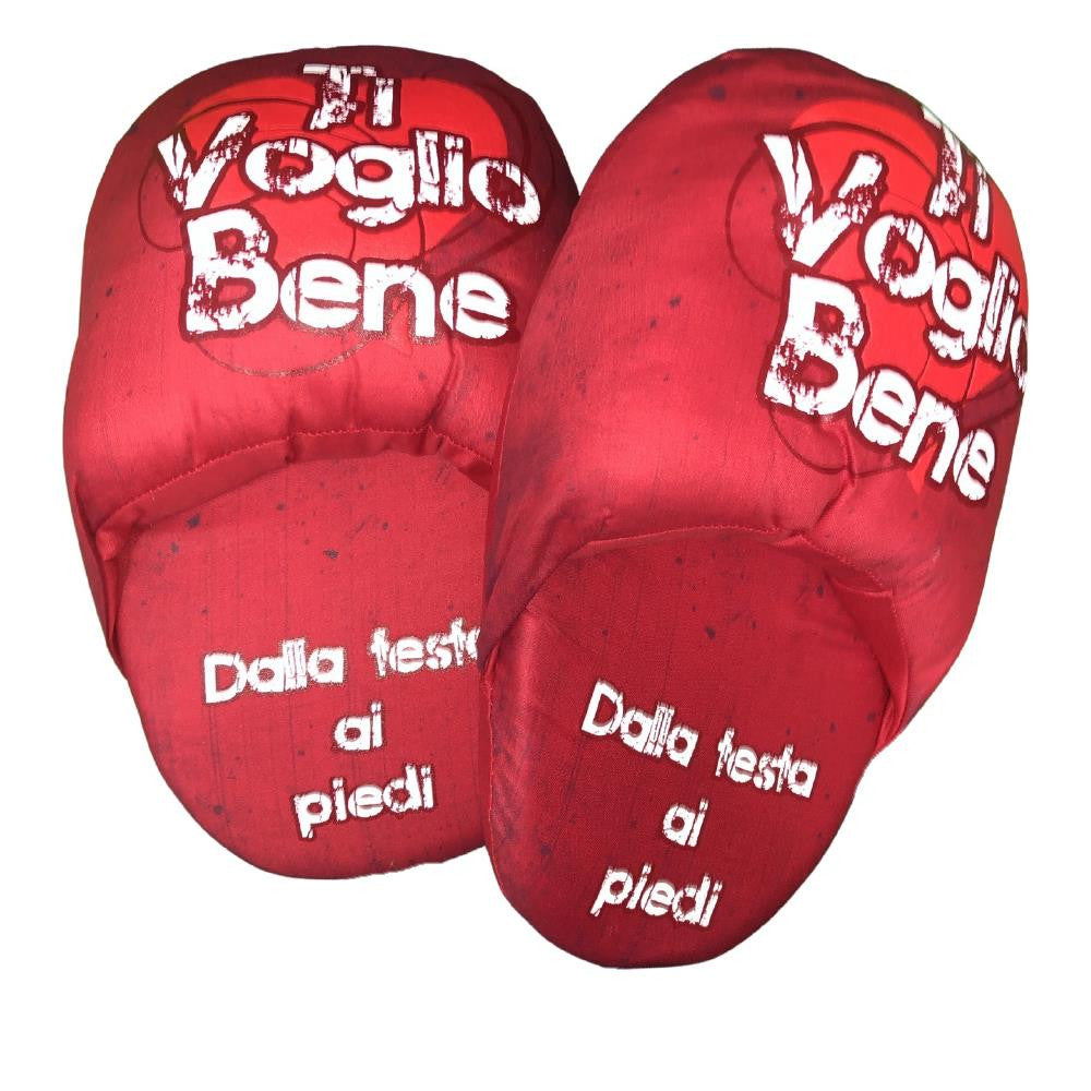 Ciabattone “Ti Voglio Bene Dalla Testa ai Piedi” – Taglia Unica Adulto – Made in Italy PS 05194