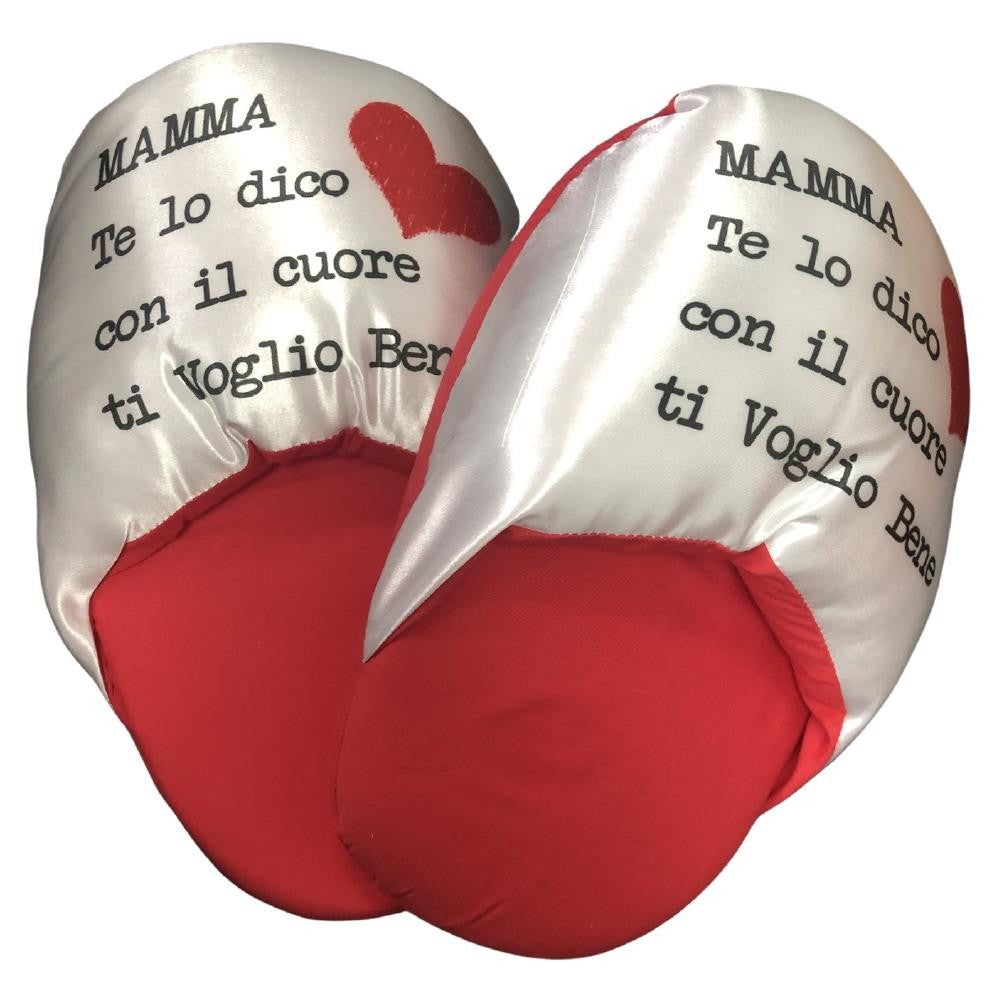 Ciabattone Mamma “Te Lo Dico Con Il Cuore TVB” – Taglia Unica Adulto – Made in Italy PS 05196