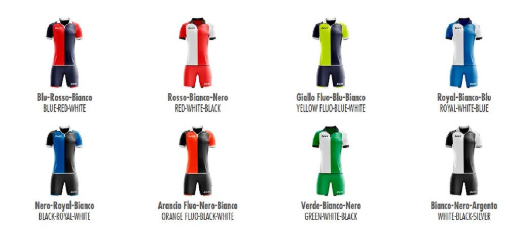 Completo Calcio Zeus Kit Gryfon – Maglia e Pantaloncino – Personalizzabile con Nome e Numero PS 12816