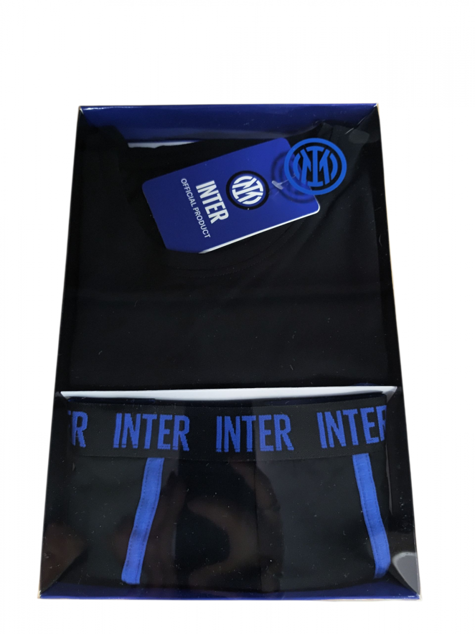 Set Intimo Inter Corto Cotone & Elastan – Maglia + Boxer Ufficiale FC Internazionale – PS 10306
