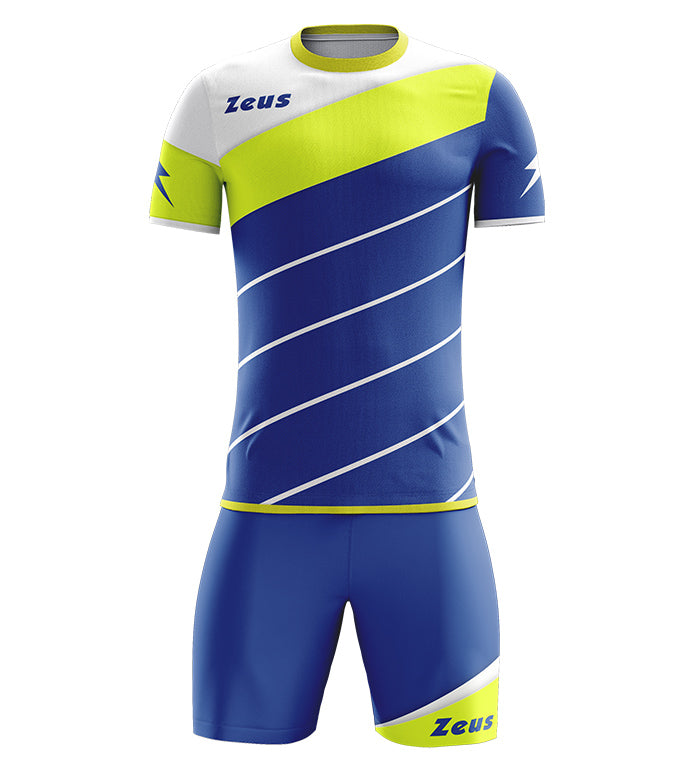 Completo Calcio Zeus Kit Lybra – T-shirt e Pantaloncini Manica Corta – Personalizzabile Loghi, Nome Numero PS 12809