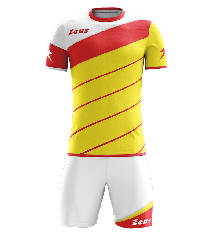 Completo Calcio Zeus Kit Lybra – T-shirt e Pantaloncini Manica Corta – Personalizzabile Loghi, Nome Numero PS 12809