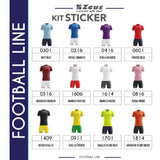 Completo Calcio Zeus Kit Sticker – Maglia e Pantaloncino – Personalizzabile con Nome e Numero PS 12800