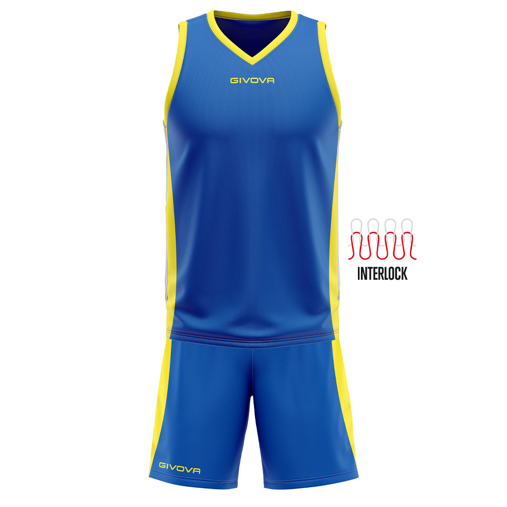 Kit Basket Power Givova Completo Basket Uomo Ragazzo Poliestere Interlock PS 41356 PRS