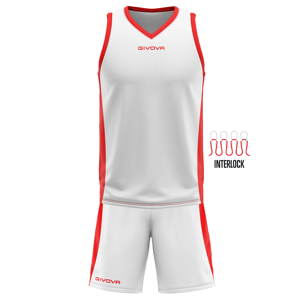 Kit Basket Power Givova Completo Basket Uomo Ragazzo Poliestere Interlock PS 41356 PRS