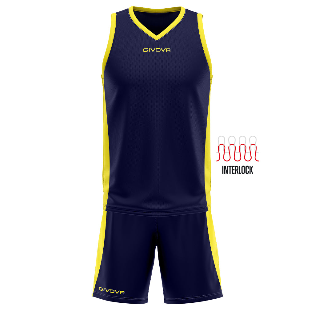 Kit Basket Power Givova Completo Basket Uomo Ragazzo Poliestere Interlock PS 41356 PRS