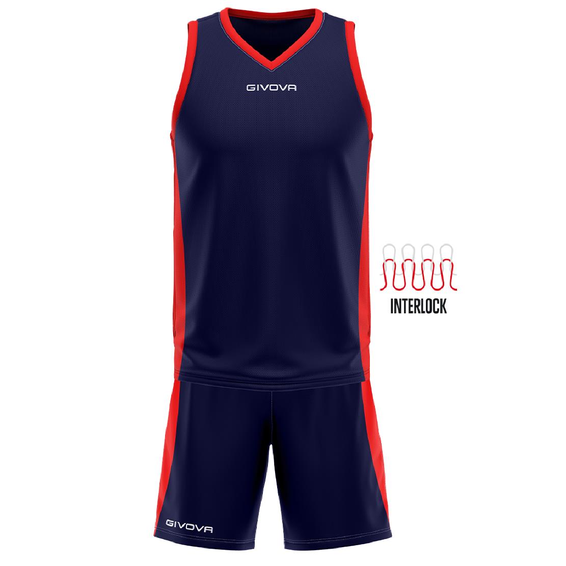 Kit Basket Power Givova Completo Basket Uomo Ragazzo Poliestere Interlock PS 41356 PRS