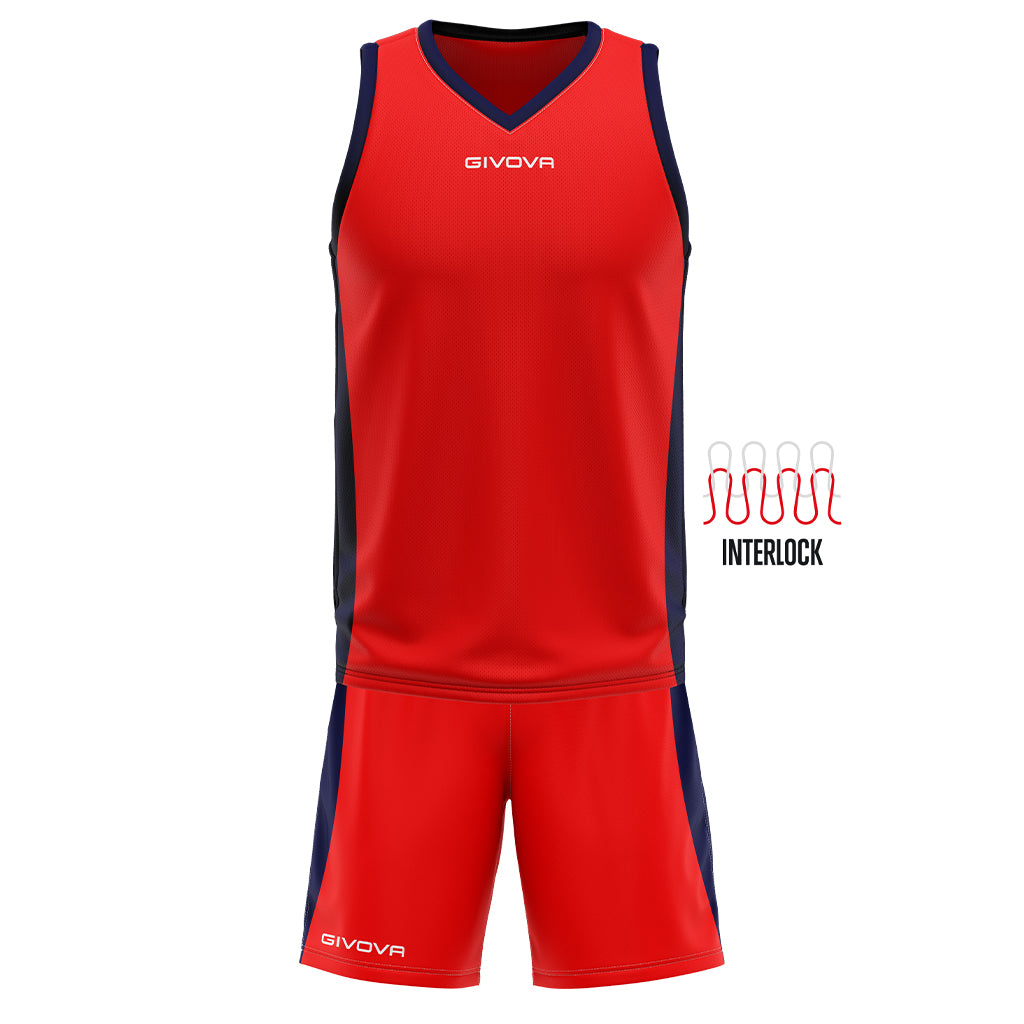 Kit Basket Power Givova Completo Basket Uomo Ragazzo Poliestere Interlock PS 41356 PRS