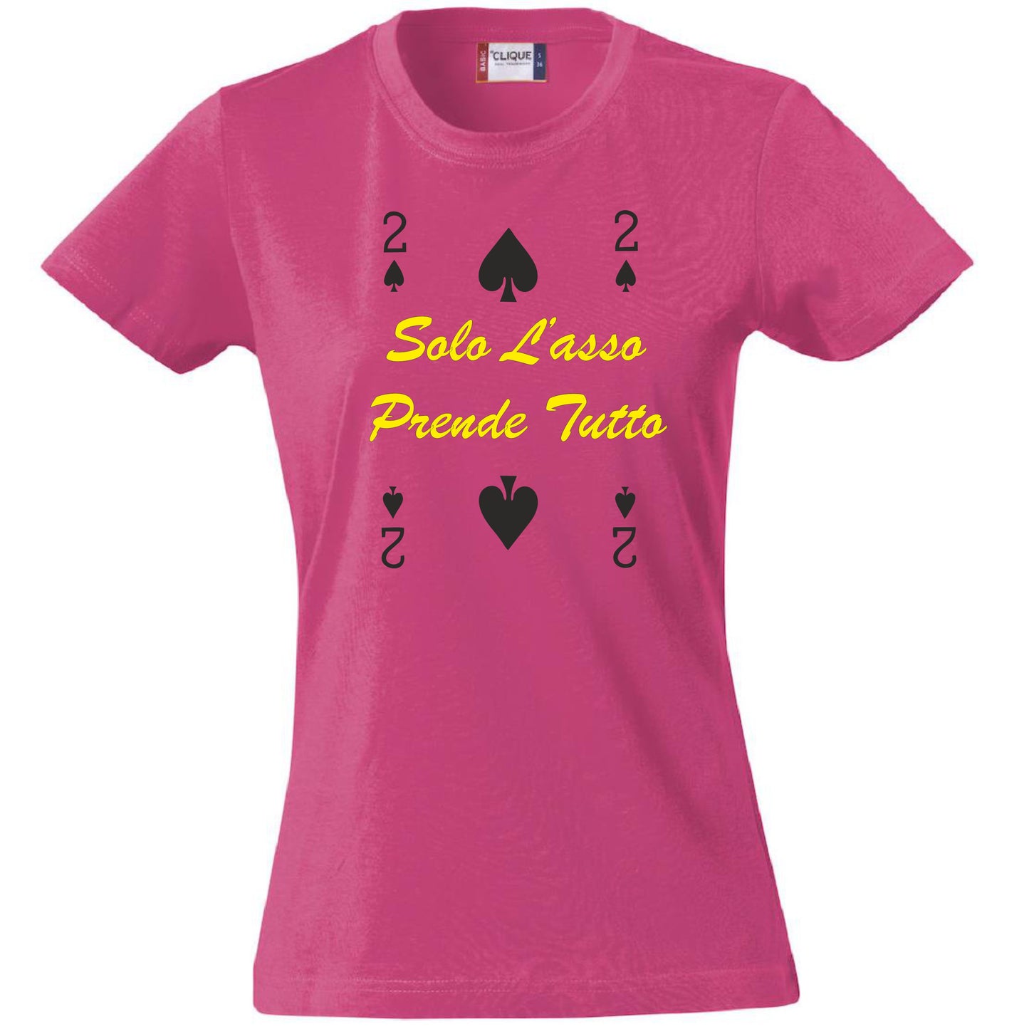 T-Shirt Donna “2 di Picche – Solo l’Asso Prende Tutto” – PS 28870-005