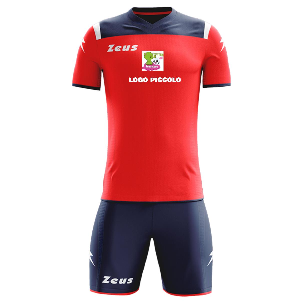 Completo Calcio Zeus Kit Vesuvio – Maglia e Pantaloncino – Personalizzabile con Nome, Numero e Loghi PS 12810