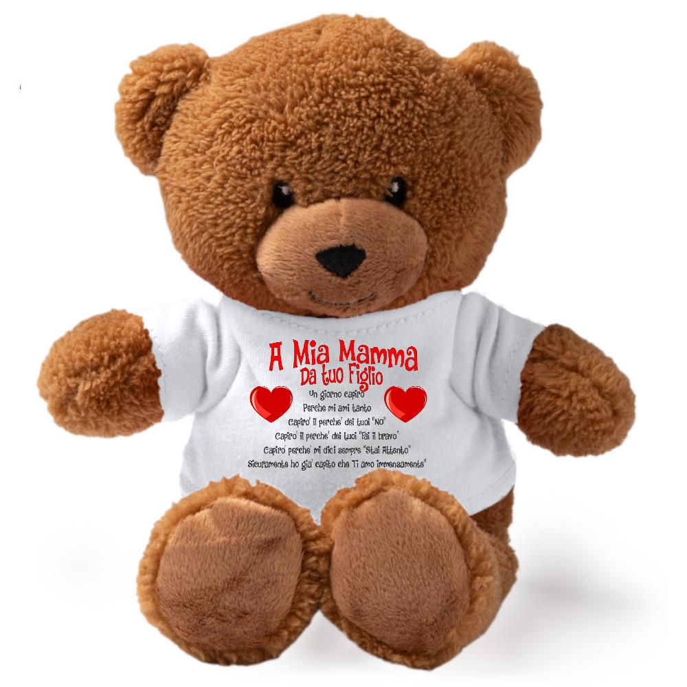 Peluche Orsetto Festa della Mamma – Personalizzabile con Nome | Teddy Bear 18 cm PS 33790-005