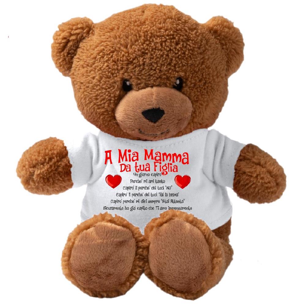 Peluche Orsetto Festa della Mamma – Personalizzabile con Nome | Teddy Bear 18 cm PS 33790-005