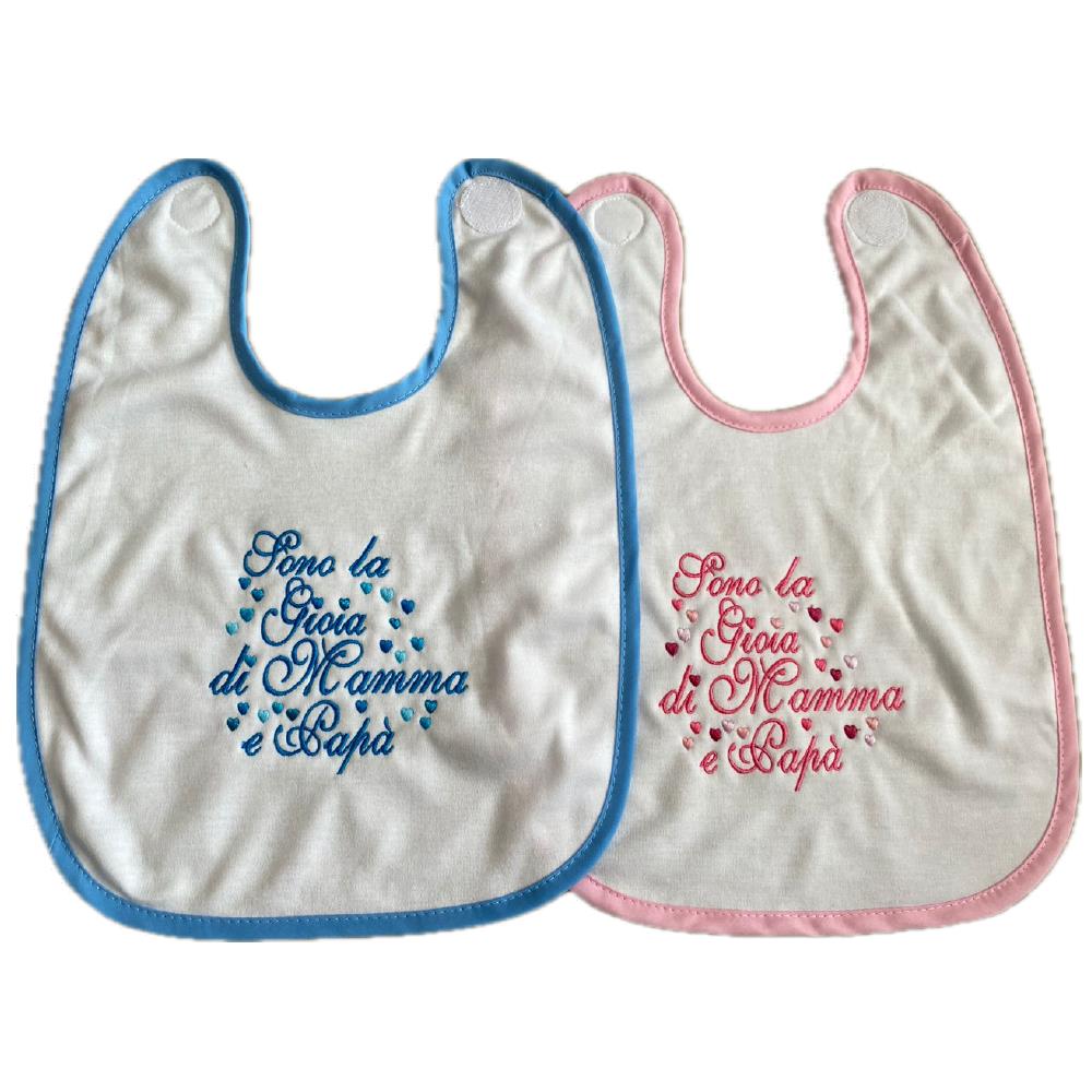 Bavaglino Ricamato “Sono la Gioia dei Miei…” – Bavaglini Personalizzati – PS 09874-001