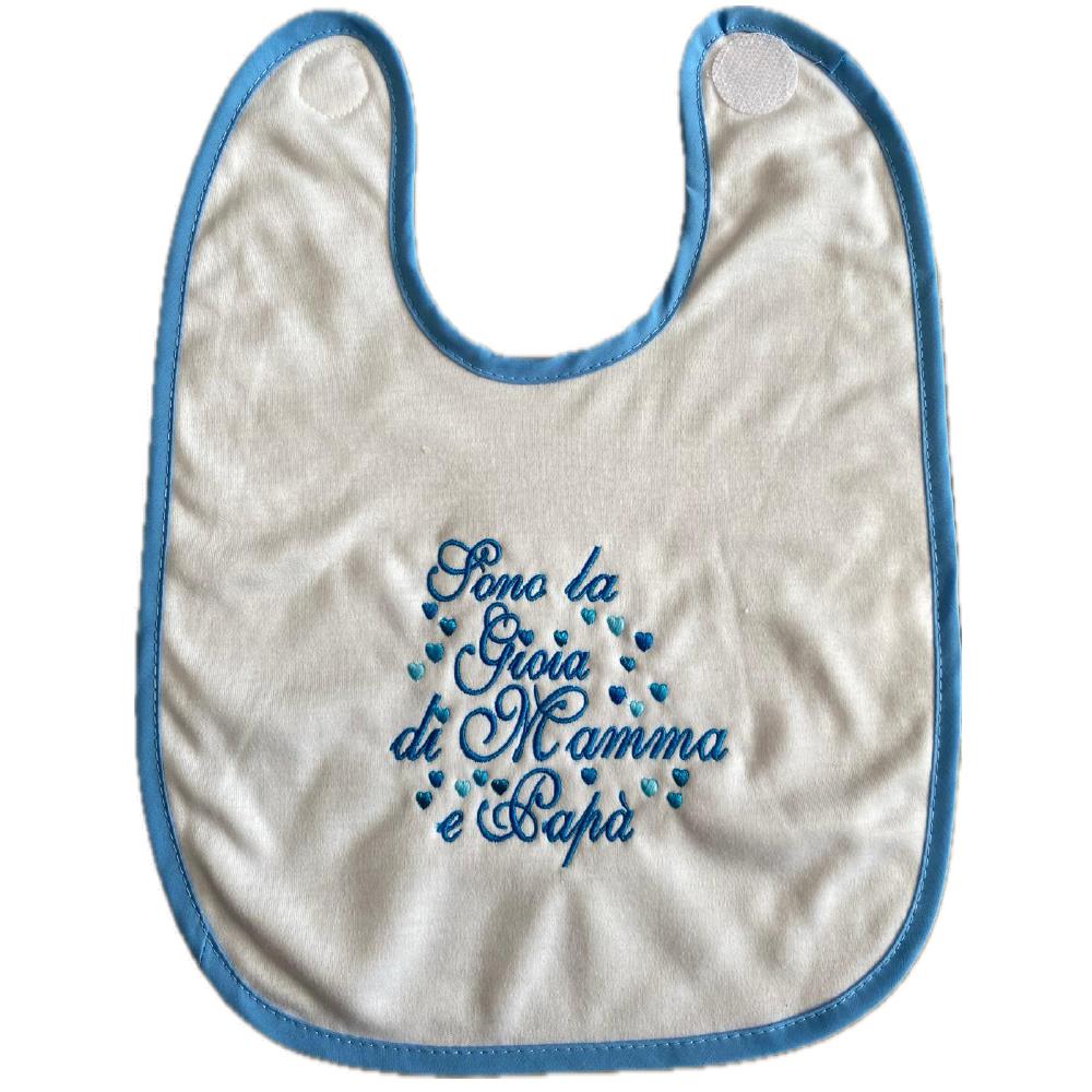Bavaglino Ricamato “Sono la Gioia dei Miei…” – Bavaglini Personalizzati – PS 09874-001