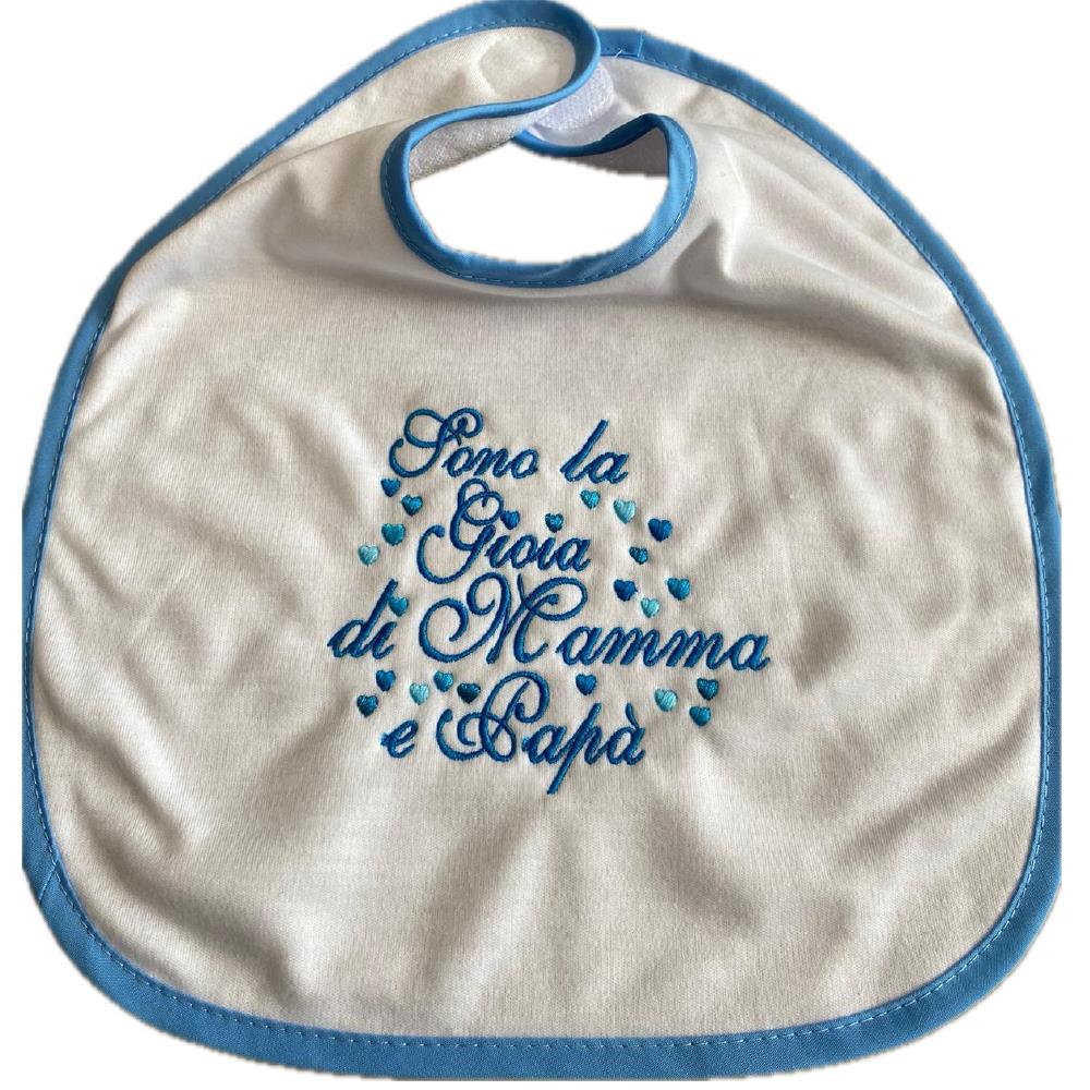 Bavaglino Ricamato “Sono la Gioia dei Miei…” – Bavaglini Personalizzati – PS 09874-001