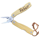 Multiutensile in Acciaio Inossidabile Manico in Bambù – 12 Funzioni – Personalizzabile Inciso – PS 00537
