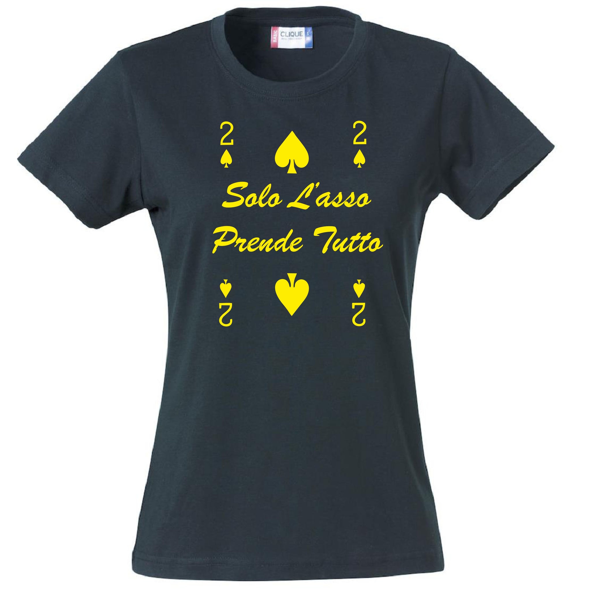 T-Shirt Donna “2 di Picche – Solo l’Asso Prende Tutto” – PS 28870-005