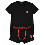 Set Intimo Milan Corto Cotone & Elastan – Maglia + Boxer Ufficiale AC MILAN  – PS 10307
