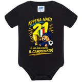 Body Scudetto Calcio InterNazionale Appena Nato e' Ho Gia Vinto Il Campionato NeroAzzurri Campioni D'Italia 2025/2026 21 Scudetti PS 28180-INT-10