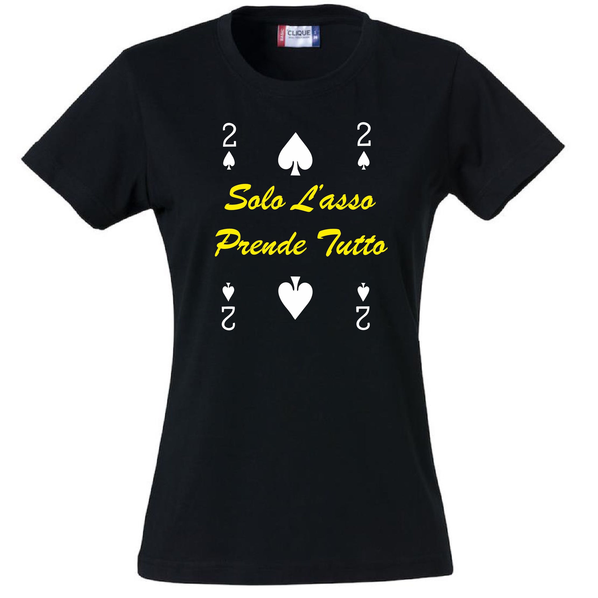 T-Shirt Donna “2 di Picche – Solo l’Asso Prende Tutto” – PS 28870-005