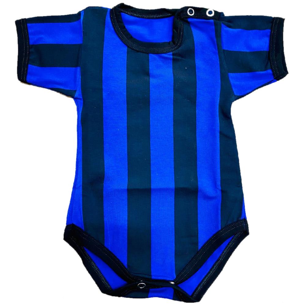 Body Neonato Nero Azzurro  – Personalizzabile Con Nome e Numero PS 32768