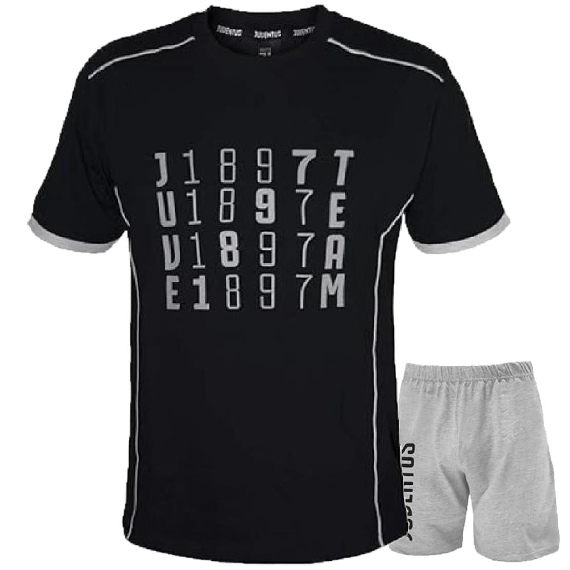 Pigiama Juventus T-Shirt + Pantaloncini – Personalizzabile con Nome e Numero – PS 30060