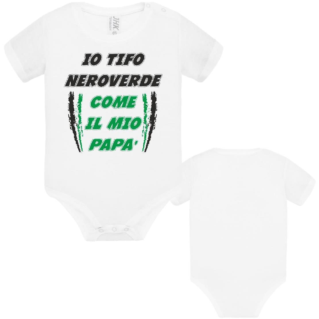 Body Neonato Tifosi Calcio Personalizzabile Roma Napoli Torino o La Tua Squadra Del Cuore 100% Cotone PS 28180-0041 PRS