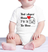 Body Neonato Tanti Auguri Papà Mamma Nonna Zia o Nome 100% Cotone PS 28180-0013