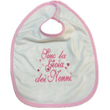 Bavaglino Ricamato “Sono la Gioia dei Miei…” – Bavaglini Personalizzati – PS 09874-001
